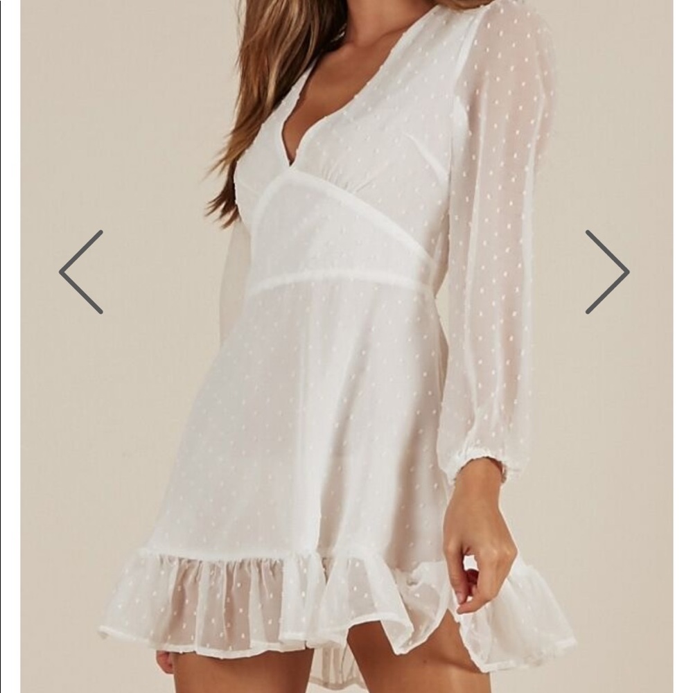 Polka Dot White Dress